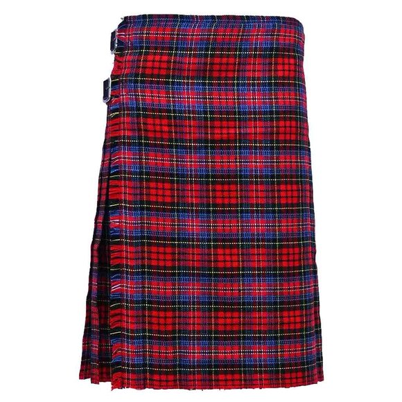 Tartan Kilt MacPherson 8 Yards Scottish Men’s Highland Dress - Picture 3 of 8